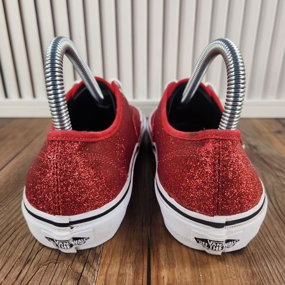Vans Red Glitter Athletic Shoes - Picture 4 of 10